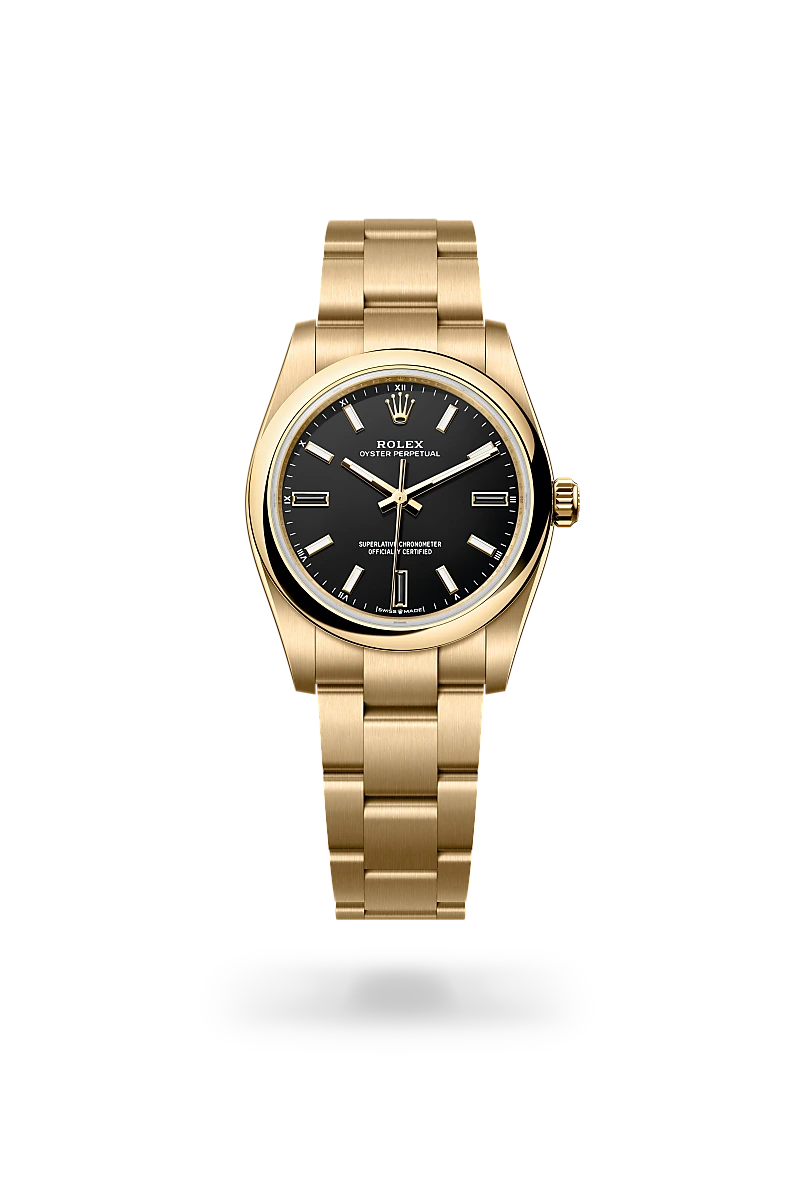 rolex oyster perpetual chế tác từ vàng kim 18 ct, m124208-0001 - dafc