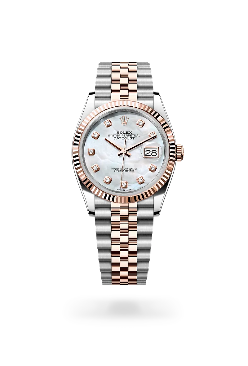 rolex datejust chế tác từ rolesor everose - hỗn hợp thép oystersteel và vàng everose, m126231-0021 - dafc