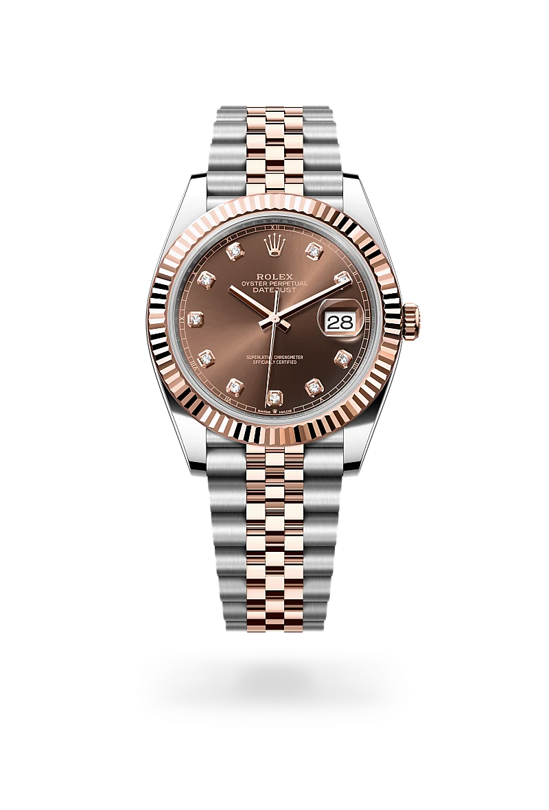 rolex datejust chế tác từ rolesor everose - hỗn hợp thép oystersteel và vàng everose, m126331-0004 - dafc