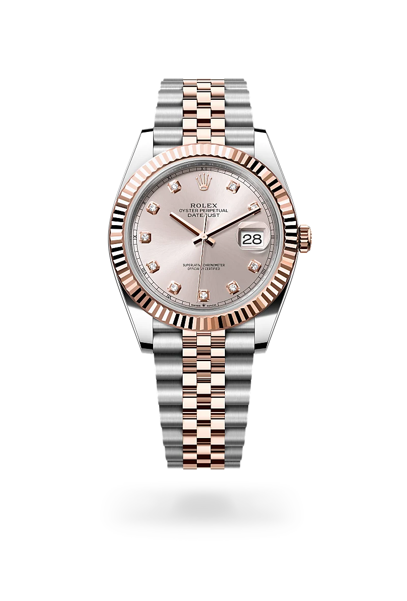 rolex datejust chế tác từ rolesor everose - hỗn hợp thép oystersteel và vàng everose, m126331-0008 - dafc