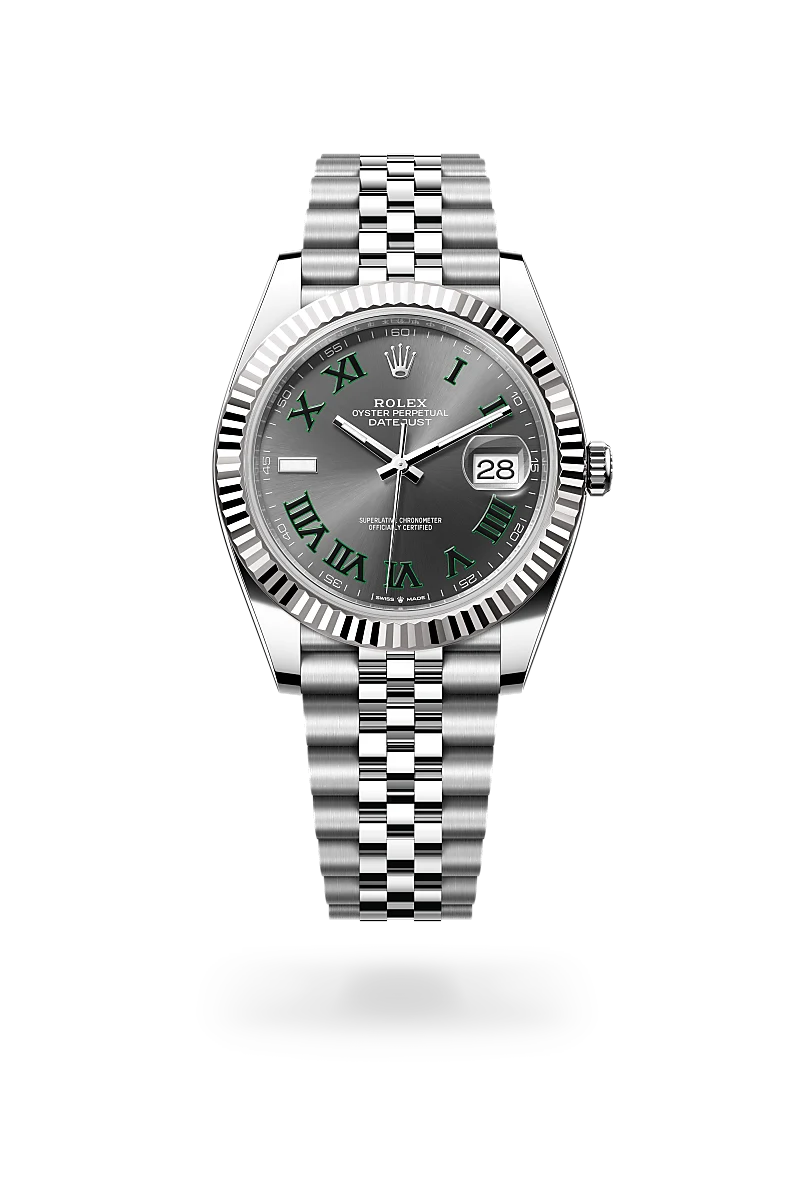 rolex datejust chế tác từ rolesor trắng - hỗn hợp thép oystersteel và vàng trắng, m126334-0022 - dafc