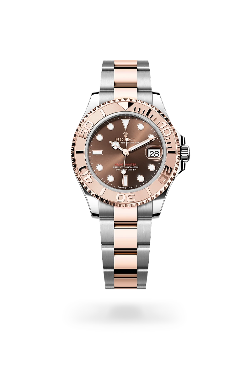 rolex yacht-master in everose rolesor - combination of oystersteel and everose gold, m268621-0003 - dafc