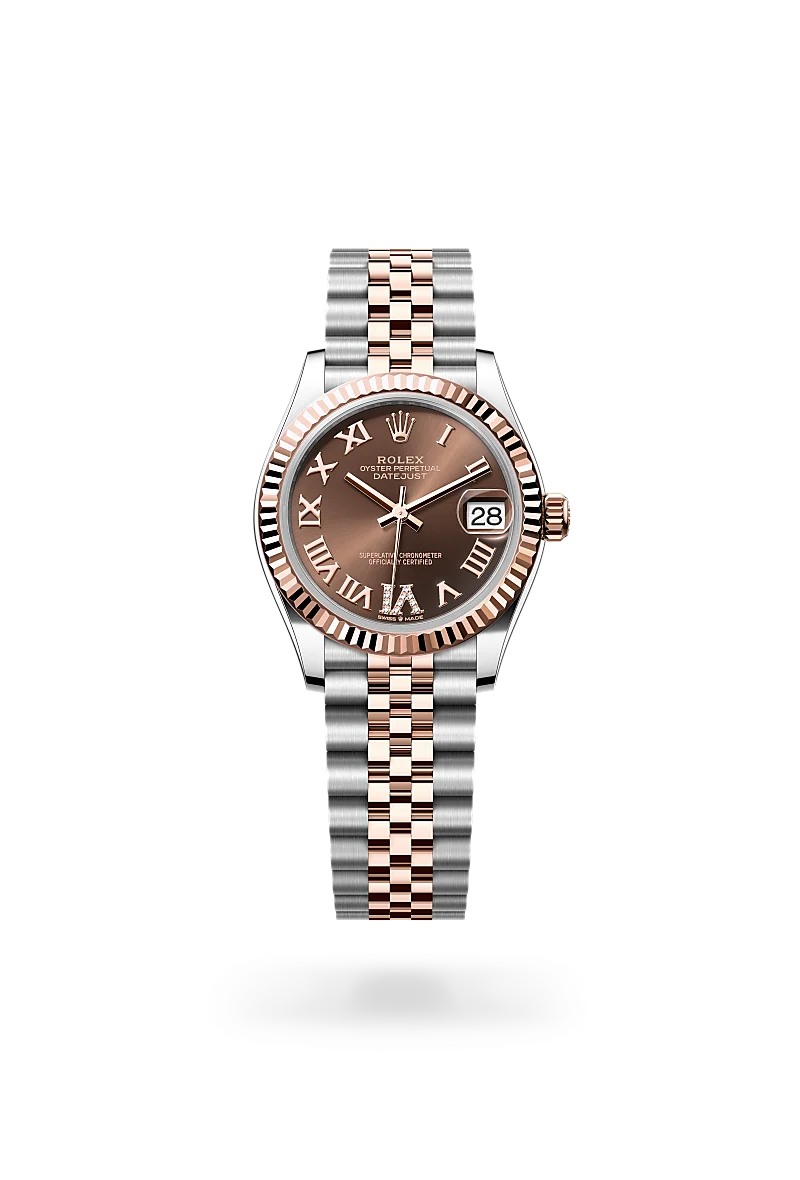 rolex datejust chế tác từ rolesor everose - hỗn hợp thép oystersteel và vàng everose, m278271-0004 - dafc