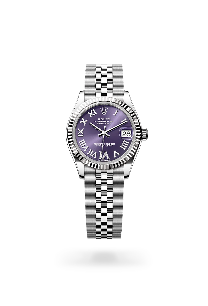rolex datejust chế tác từ rolesor trắng - hỗn hợp thép oystersteel và vàng trắng, m278274-0026 - dafc