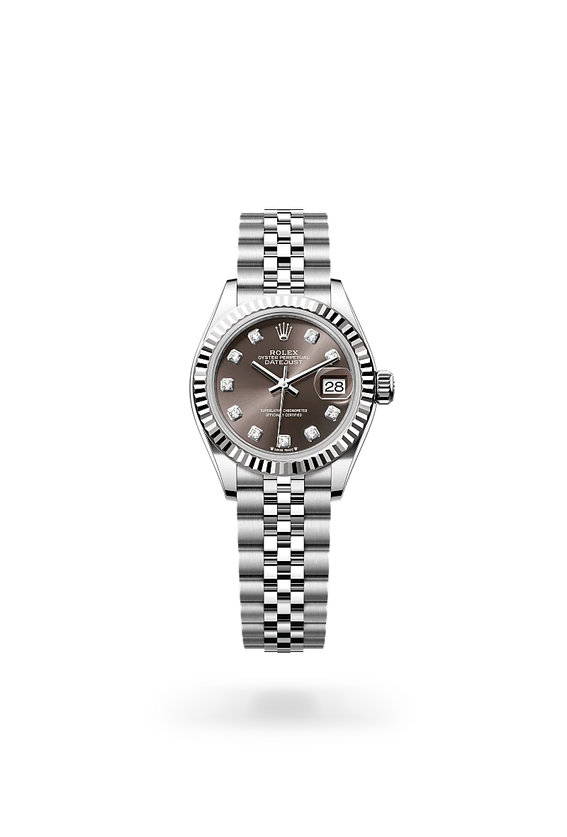 rolex lady-datejust in white rolesor - combination of oystersteel and white gold, m279174-0015 - dafc