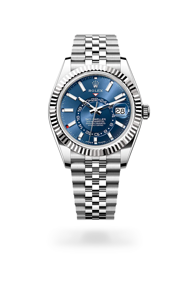 rolex sky-dweller in white rolesor - combination of oystersteel and white gold, m336934-0006 - dafc