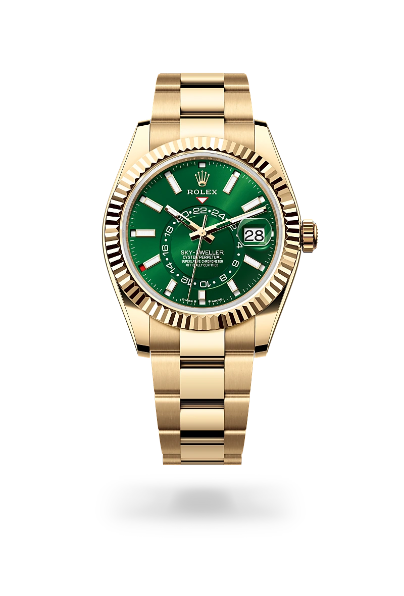 rolex sky-dweller in 18 ct yellow gold, m336938-0007 - dafc