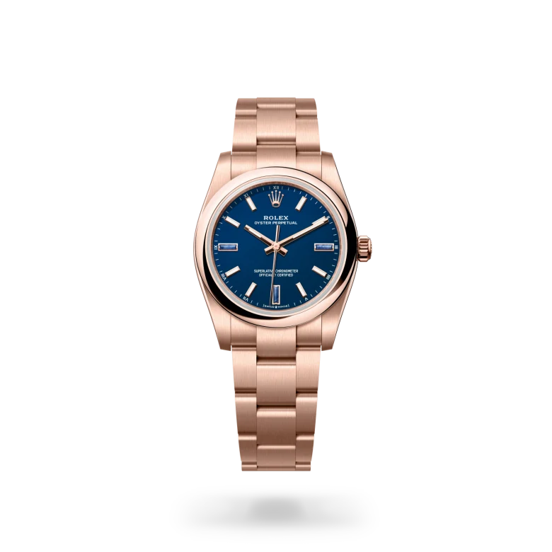 rolex oyster perpetual chế tác từ vàng everose 18 ct, m124205-0002 - dafc