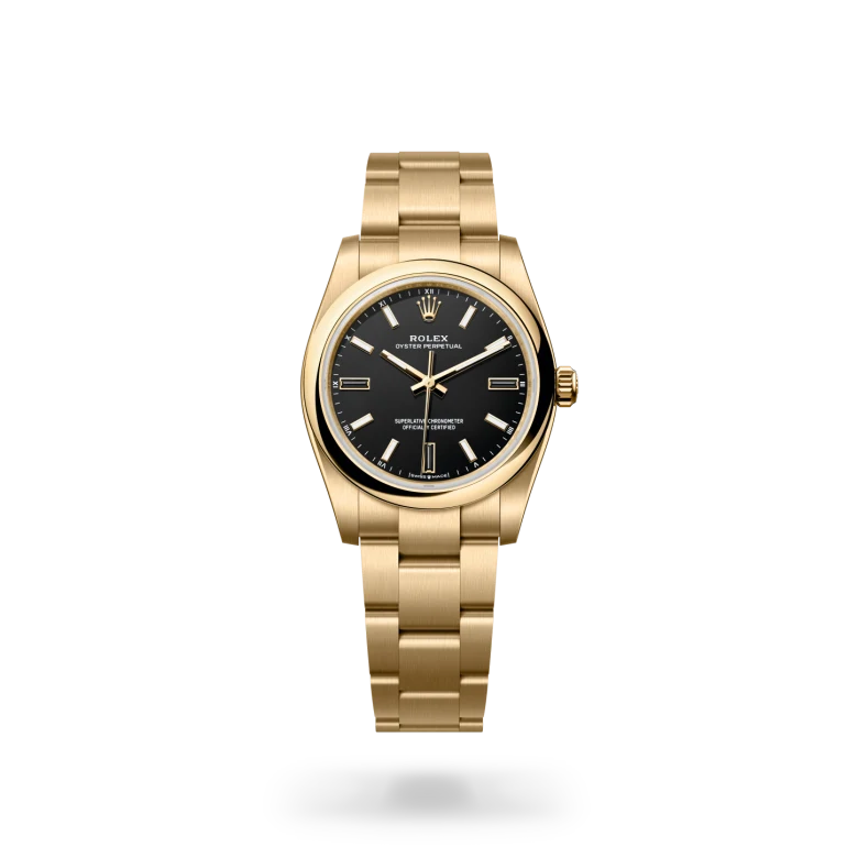 rolex oyster perpetual chế tác từ vàng kim 18 ct, m124208-0001 - dafc
