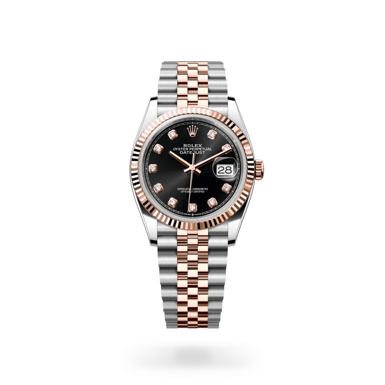 rolex datejust chế tác từ rolesor everose - hỗn hợp thép oystersteel và vàng everose, m126231-0019 - dafc