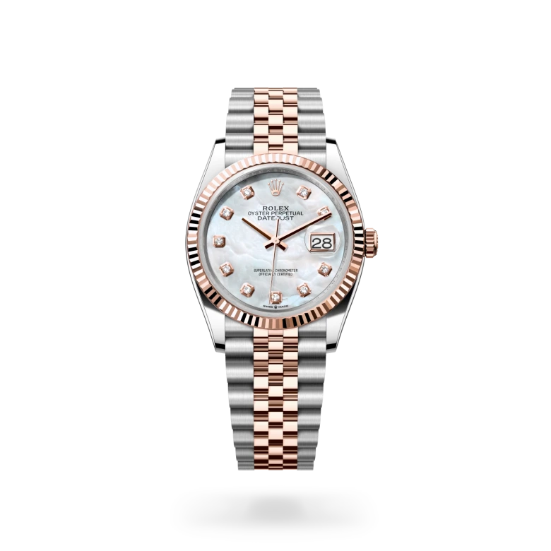 rolex datejust chế tác từ rolesor everose - hỗn hợp thép oystersteel và vàng everose, m126231-0021 - dafc