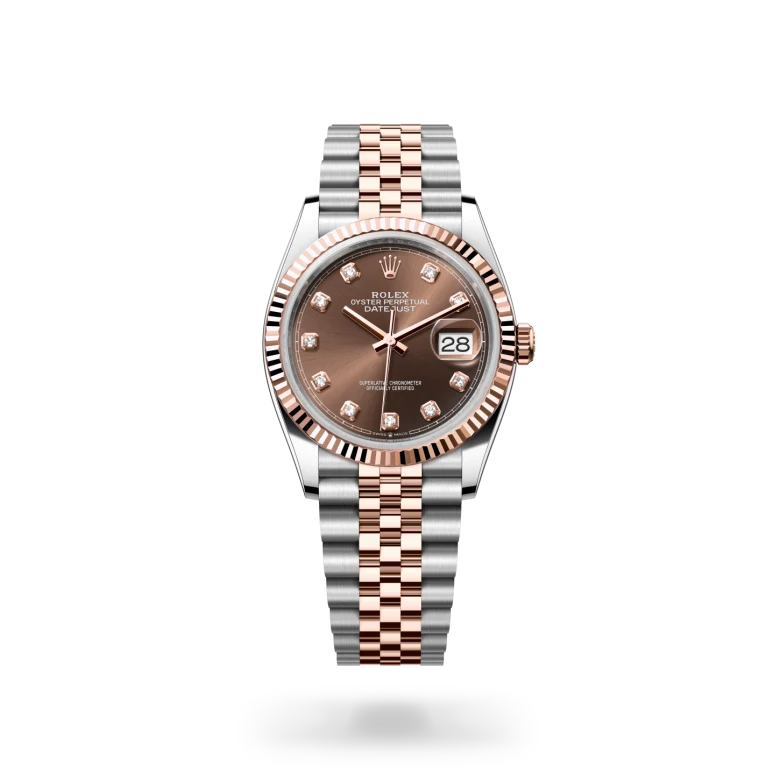 rolex datejust chế tác từ rolesor everose - hỗn hợp thép oystersteel và vàng everose, m126231-0053 - dafc