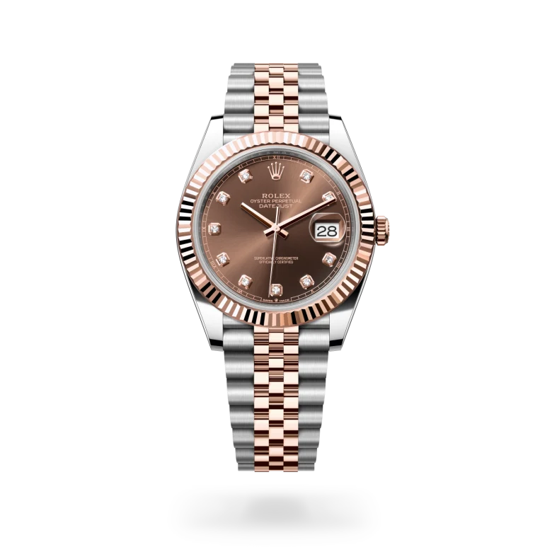 rolex datejust chế tác từ rolesor everose - hỗn hợp thép oystersteel và vàng everose, m126331-0004 - dafc