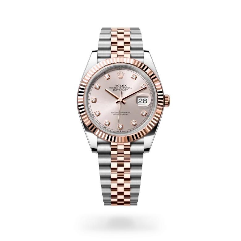 rolex datejust chế tác từ rolesor everose - hỗn hợp thép oystersteel và vàng everose, m126331-0008 - dafc