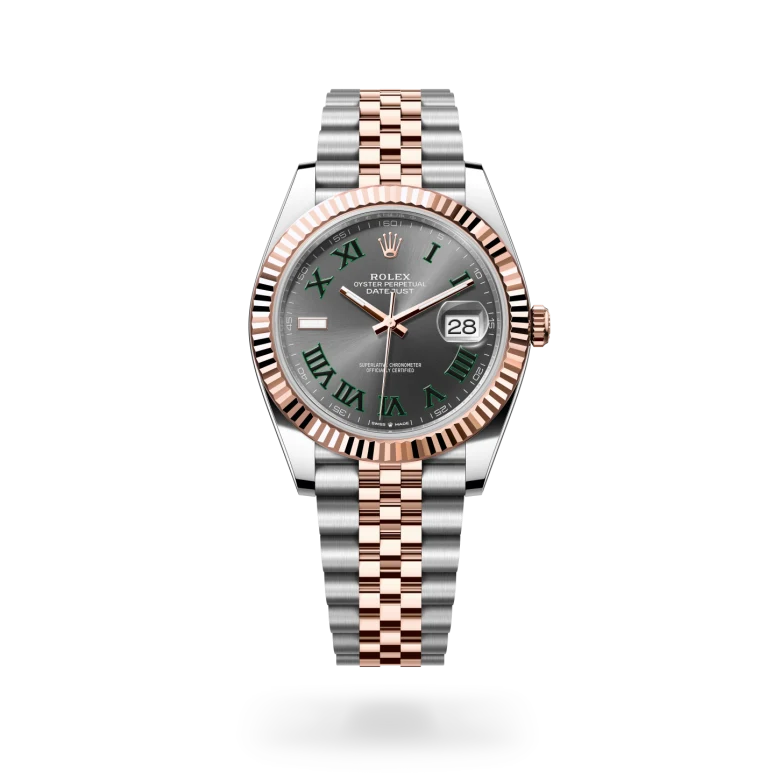 rolex datejust chế tác từ rolesor everose - hỗn hợp thép oystersteel và vàng everose, m126331-0016 - dafc