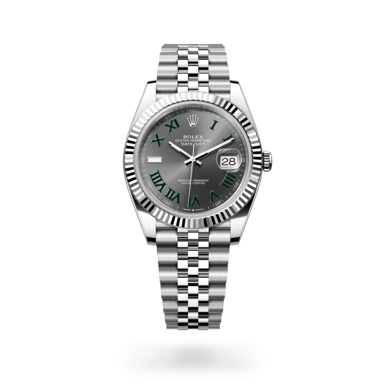 rolex datejust chế tác từ rolesor trắng - hỗn hợp thép oystersteel và vàng trắng, m126334-0022 - dafc