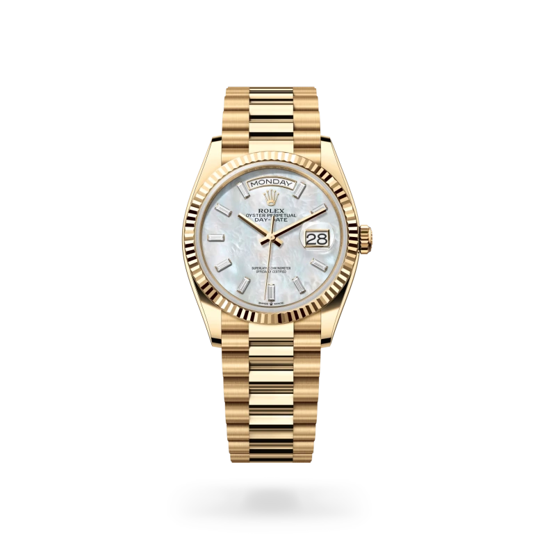 rolex day-date in 18 ct yellow gold, m128238-0123 - dafc