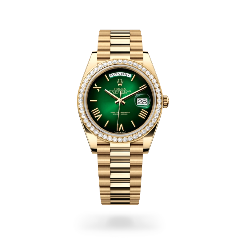 rolex day-date in 18 ct yellow gold, m228348rbr-0045 - dafc