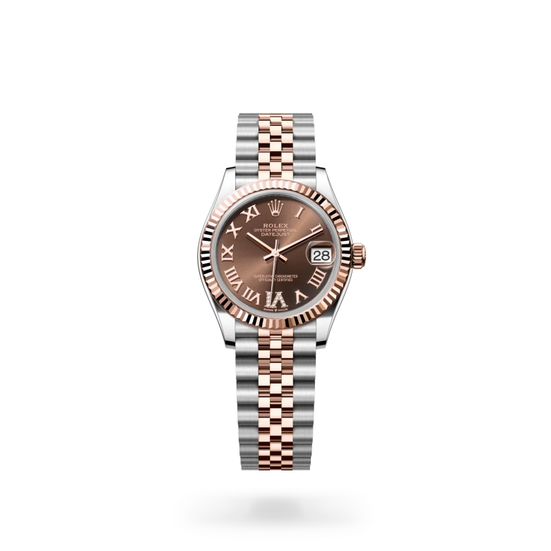 rolex datejust chế tác từ rolesor everose - hỗn hợp thép oystersteel và vàng everose, m278271-0004 - dafc