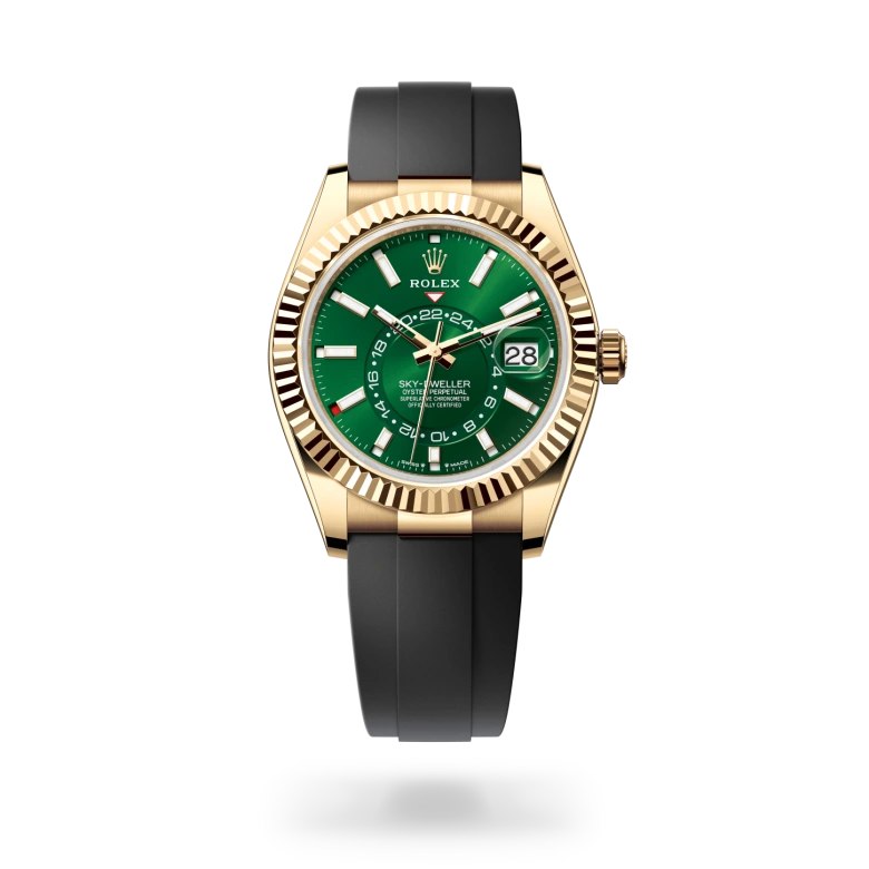 rolex sky-dweller in 18 ct yellow gold, m336238-0004 - dafc