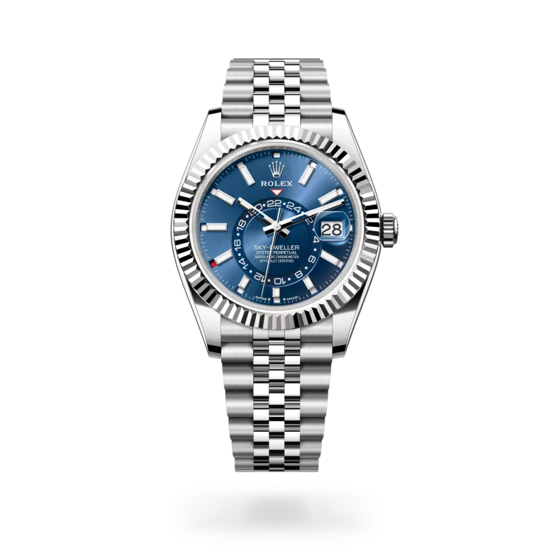 rolex sky-dweller in white rolesor - combination of oystersteel and white gold, m336934-0006 - dafc