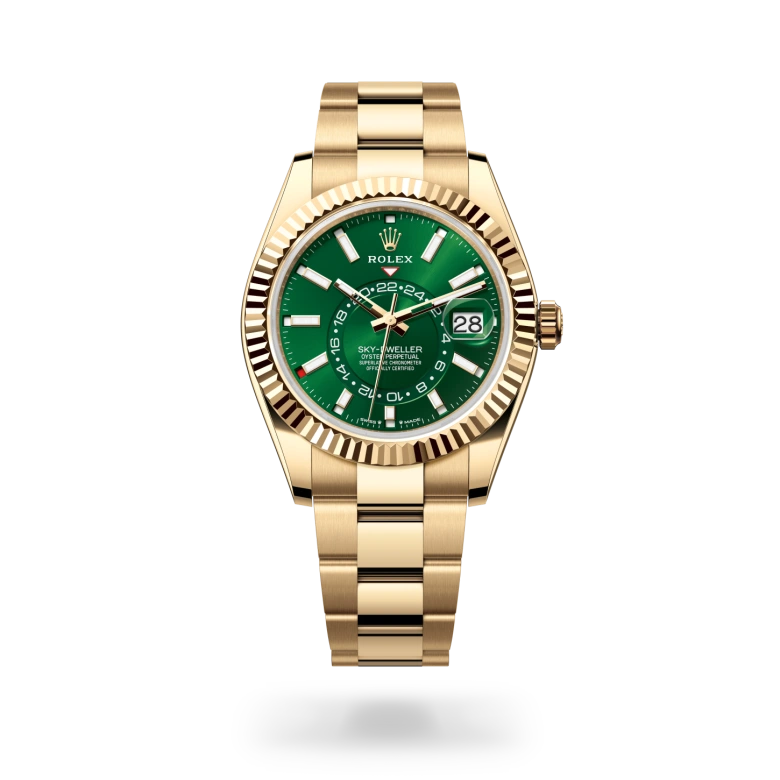 rolex sky-dweller in 18 ct yellow gold, m336938-0007 - dafc